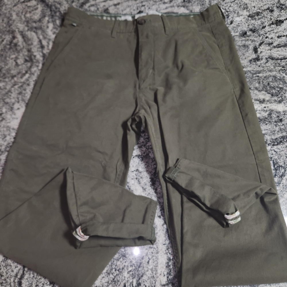 Denim & Flowers Men's Olive Green Pants Size 32 Slim NWOT